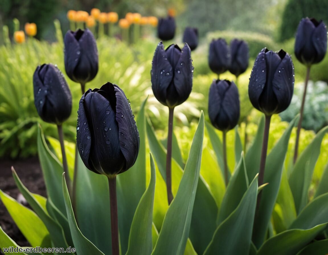 Pflegeansprüche: Regelmäßiges Gießen, Staunässe vermeiden - Schwarze Tulpen » Exotische Schönheit für dein Beet