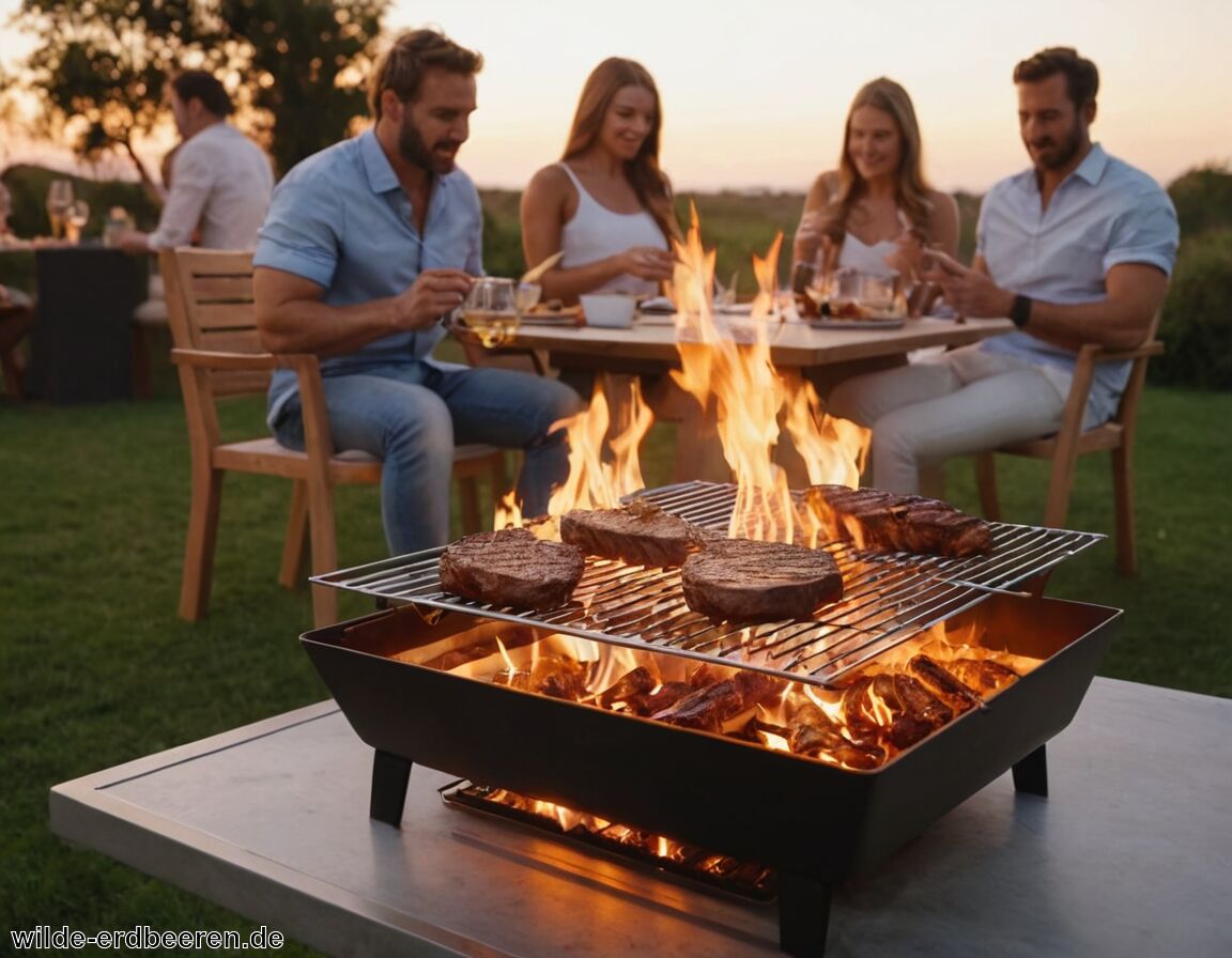 Edles Design als Blickfang beim BBQ   - Feuerplattengrill » Grillen auf die besondere Art