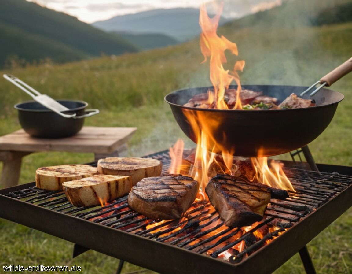 Einzigartiges Aroma durch Röstaromen der Feuerplatte   - Feuerplattengrill » Grillen auf die besondere Art