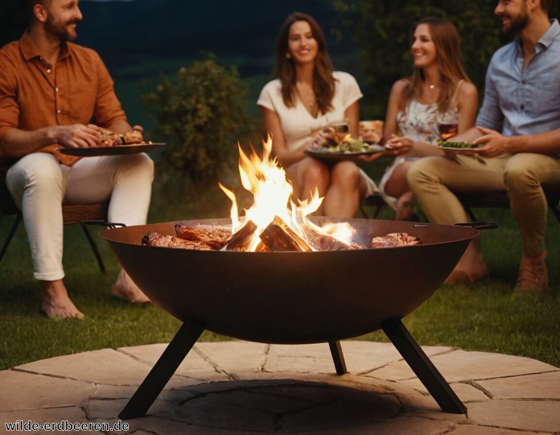 Attraktives Blickfang-Design für jedes Event   - Schwenkgrill mit Feuerschale » Grillspaß für alle