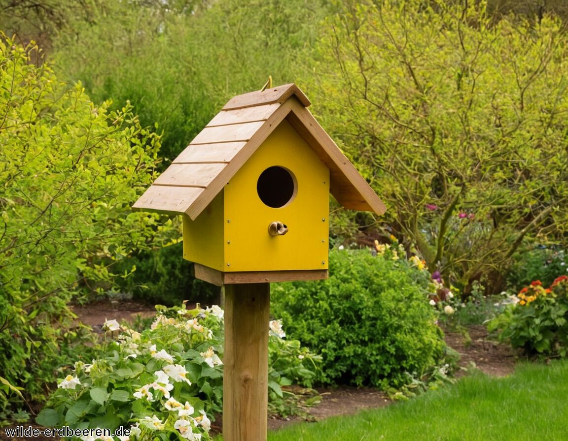 Abstand zu Futterstellen und anderen Nistkästen wahren   - Nistkasten für Amseln » Bau und Tipps