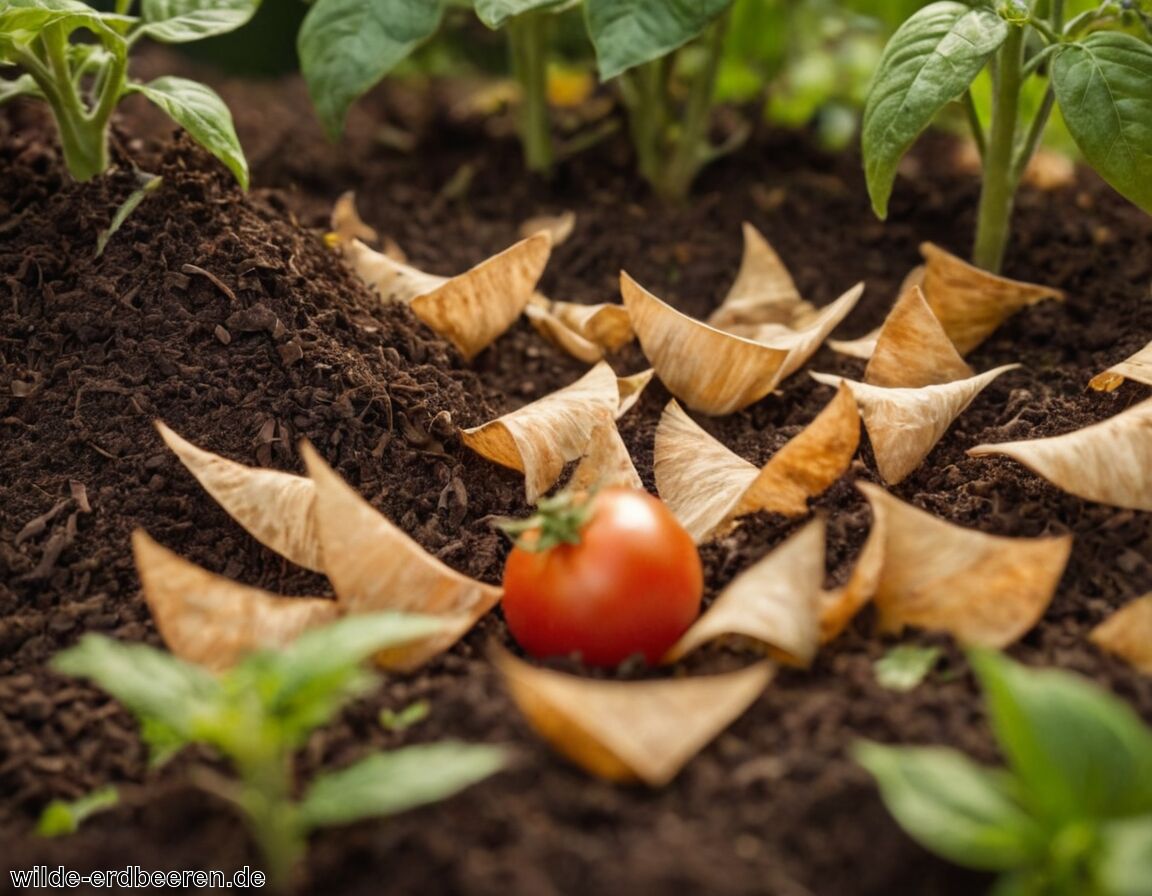 Hornspäne als Langzeitdünger oberflächlich ausbringen   - Tomatendünger selber machen » So geht’s einfach und günstig