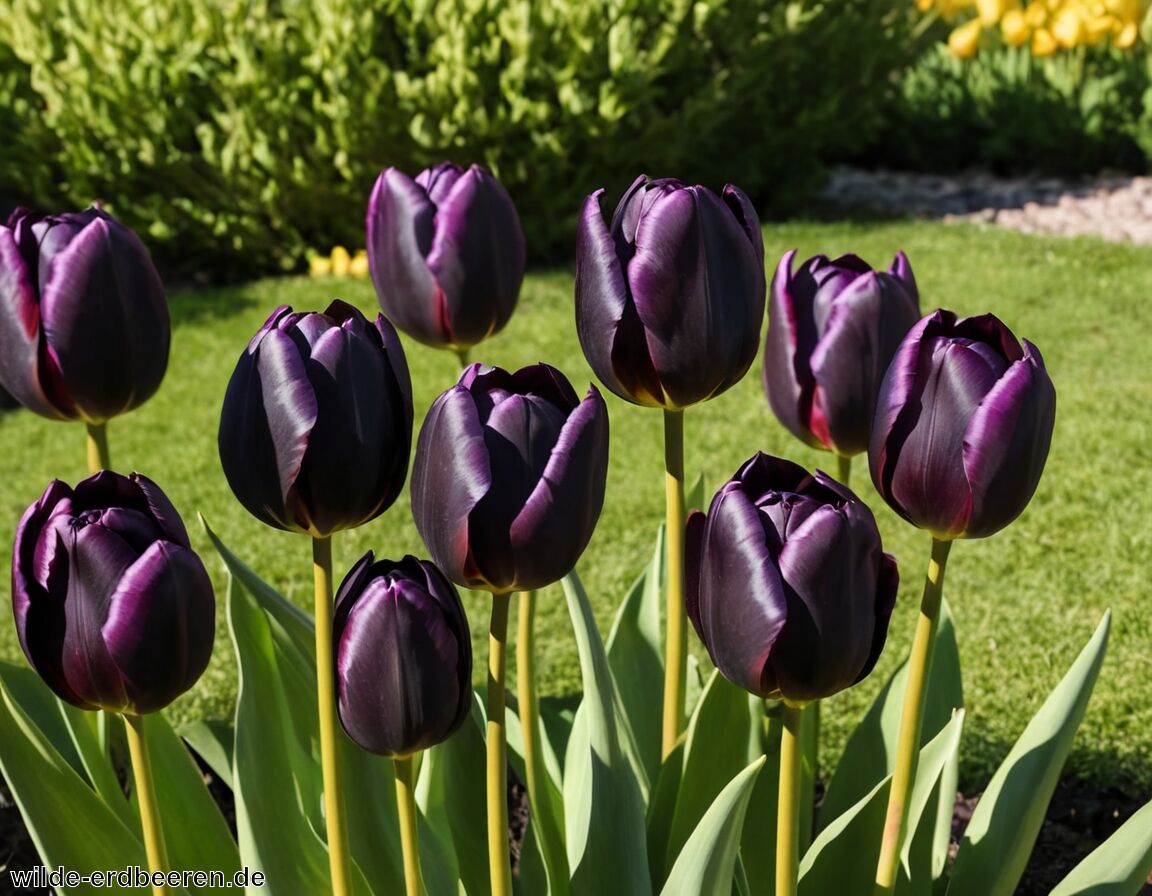 Schwarze Tulpen » Exotische Schönheit für dein Beet