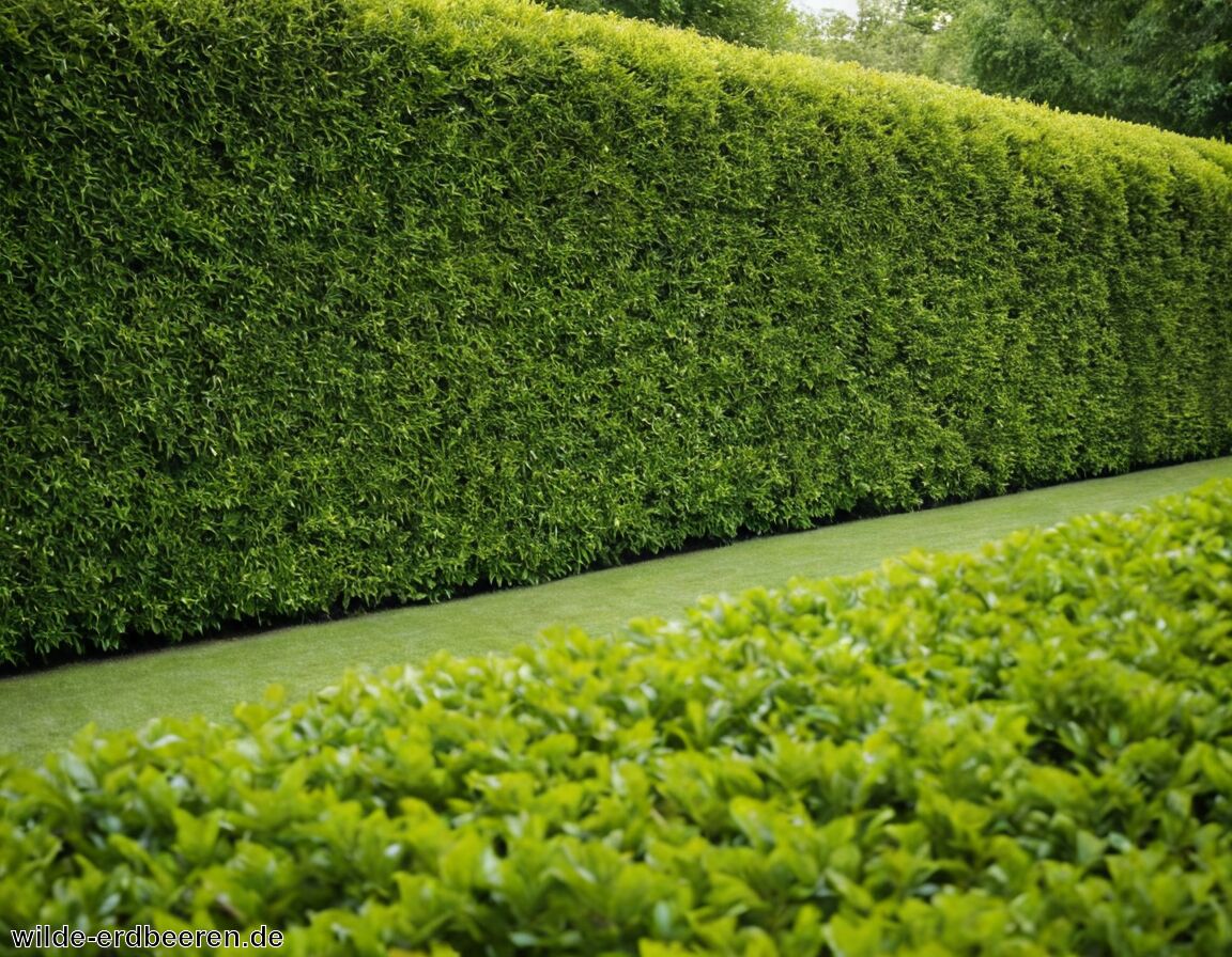 Lorbeerhecke » Pflegeleichte und dichte Begrenzung